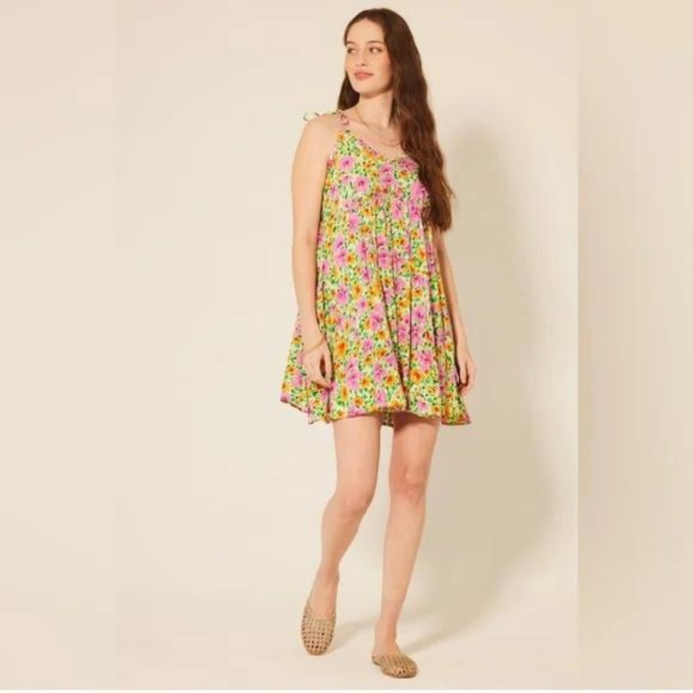 Floral Mini Dress - Multicolor